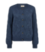 dames vest met knopen en kabel "Jazz" blauw