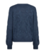 dames vest met knopen en kabel "Jazz" blauw