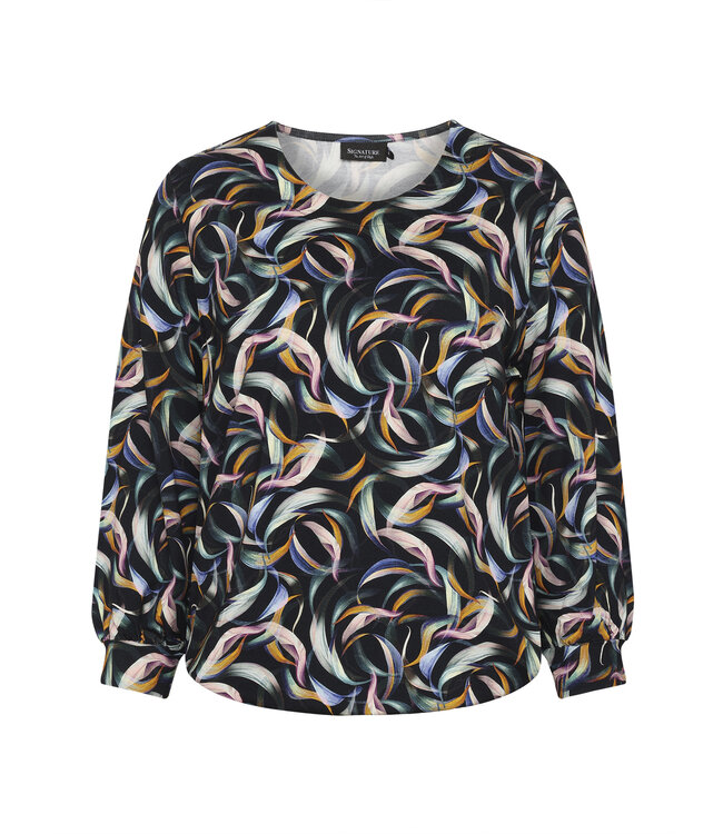 blouson shirt met print multicolor