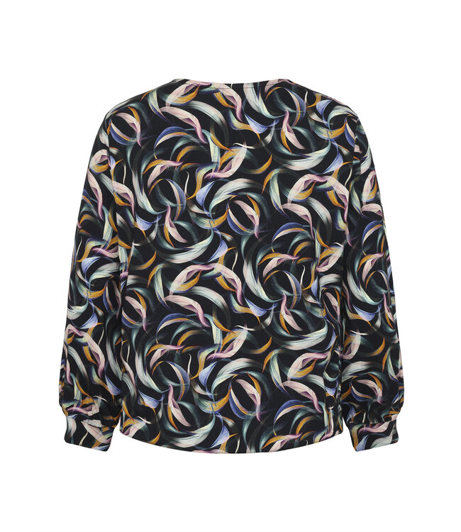 blouson shirt met print multicolor