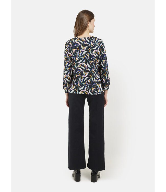 blouson shirt met print multicolor