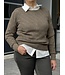 dames blouse met knopen offwhite"Oriana" FreeQuent