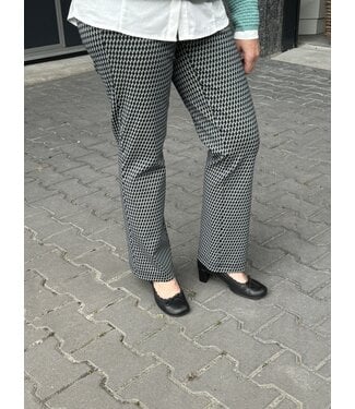 Sensia flaired stretch broek Patti wyber- print khaki Sensia flaired stretch broek Patti wyber- print khaki