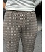 stretch broek Patti retro- print bruin