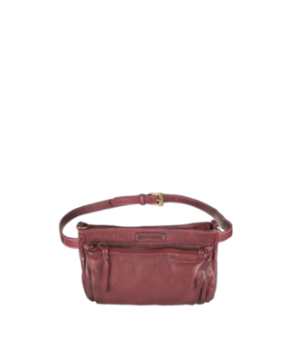 Bull & Hunt riem- en schoudertasje leer burgundy