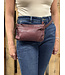 riem- en schoudertasje leer burgundy Bull & Hunt