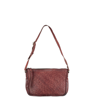 Bull & Hunt schoudertas gevlochten leer dames Ivy Bull & Hunt
