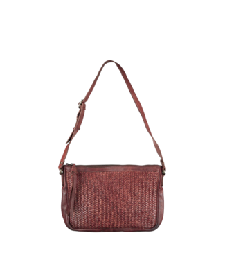 Bull & Hunt schoudertas gevlochten leer dames Ivy