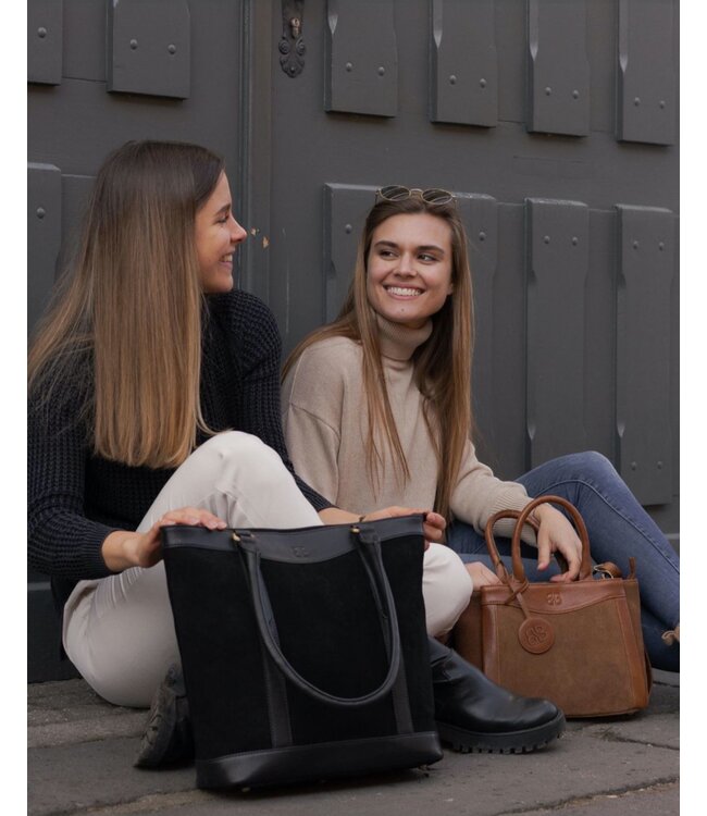 leren dames shopper Ember (suède)