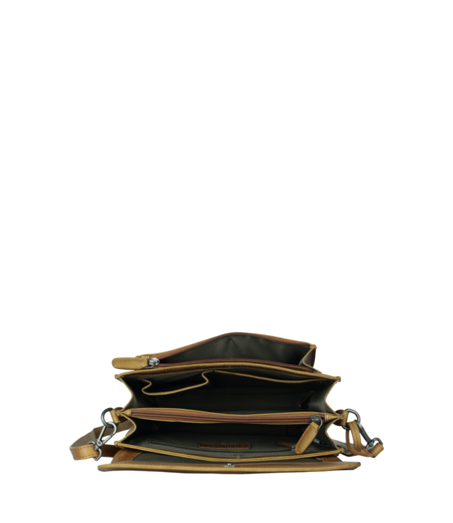 dames tas van leer met overslag Kiana