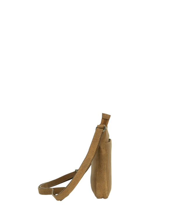 leren schoudertas dames cognac "Aubrey"