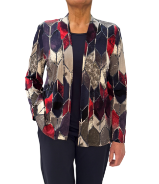 Ilona’s twinset (2in1) hexagon blauw- rood