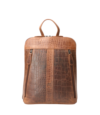 Leather Design leren dames rugzakje croco Leather Design