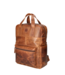 leren rugzak met voorvak hunter- leer unisex