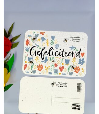 BLOOM "Your Message" Bloemenkaart - Gefeliciteerd