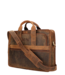 stoere leren laptoptas / messenger tas "Bogart" hunter bruin 15"
