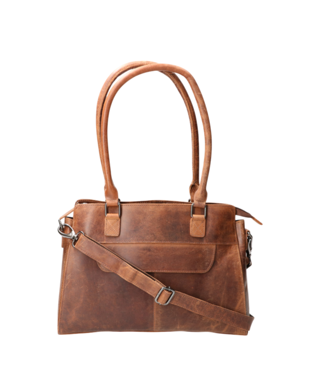 chique leren handtas & schoudertas hunter- leer