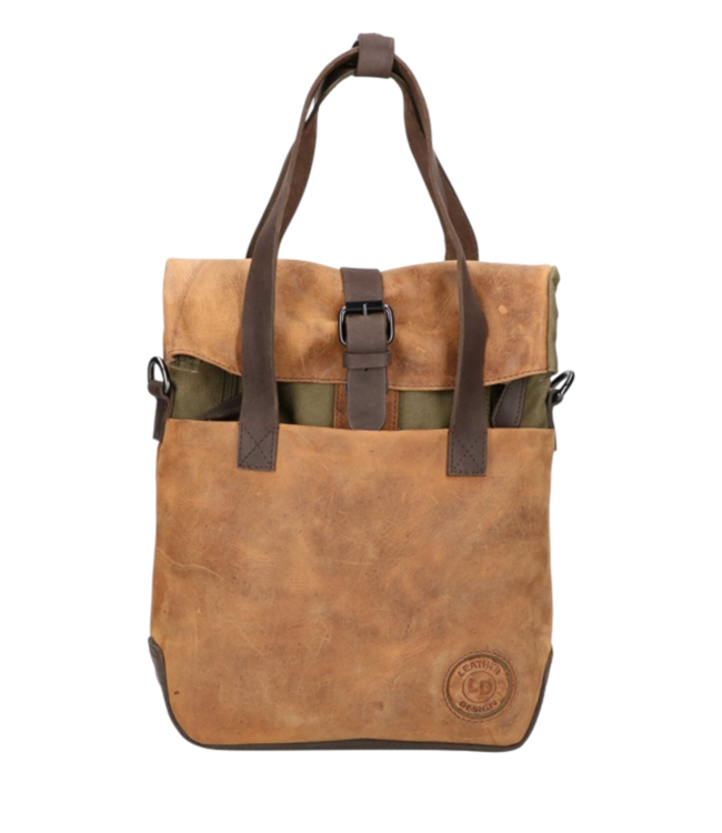 kleine leren dames rugzak canvas hipster Hunter (rolltop)