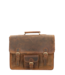 stoere laptoptas / messenger overslag hunter bruin "Garry"