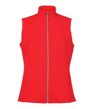Sunday dames gilet met structuur rood Sunday dames gilet met structuur rood