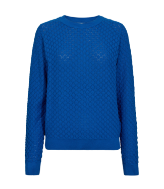 FreeQuent dames pullover diamant structuur "Dodo" kobaltblauw