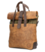 leren rolltop rugzak / laptoptas groot hipster serie canvas 15.6 inch