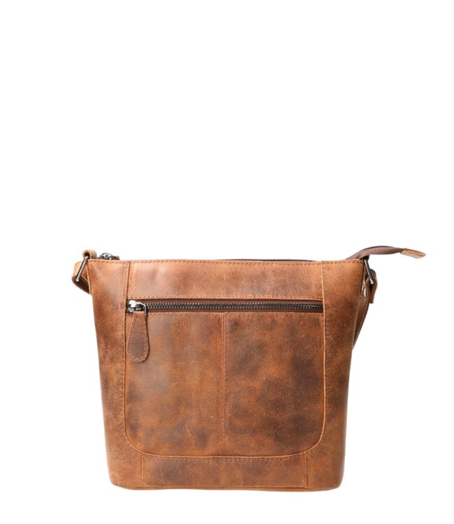 chique leren schoudertas dames hunter- leer Leather Design