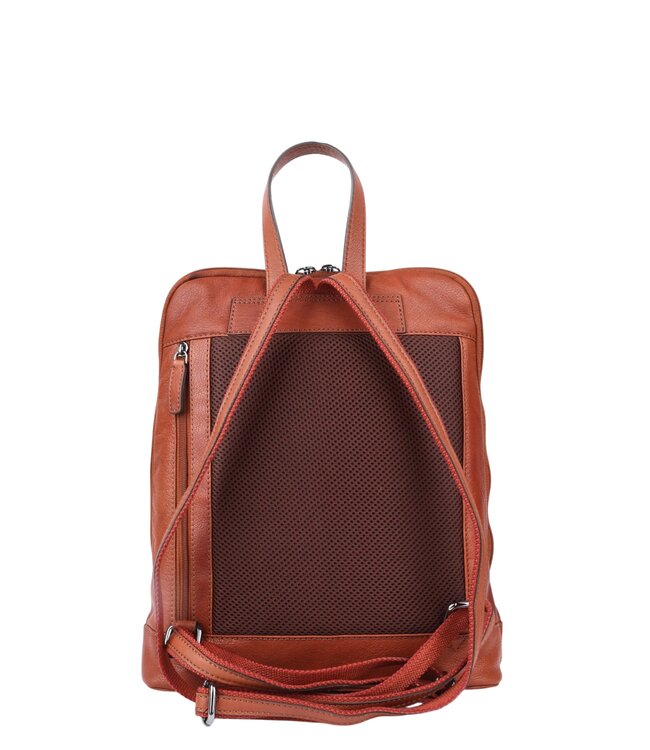 leren dames rugzak met voorvak "Jordan"