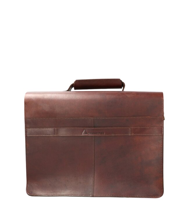 luxe werktas / laptoptas tuigleer 3 vaks