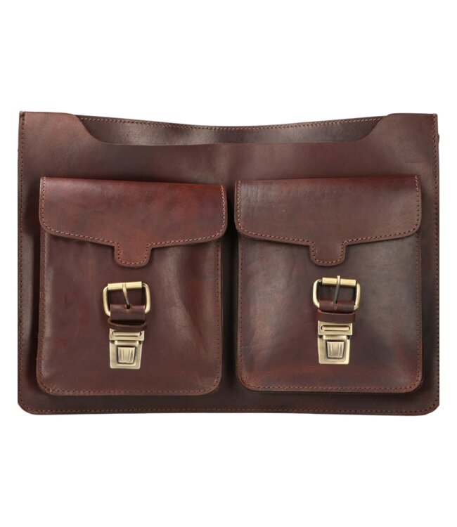 luxe werktas / laptoptas tuigleer 3 vaks