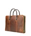 laptoptas (carrier) Urban groen canvas hunter Leather Design