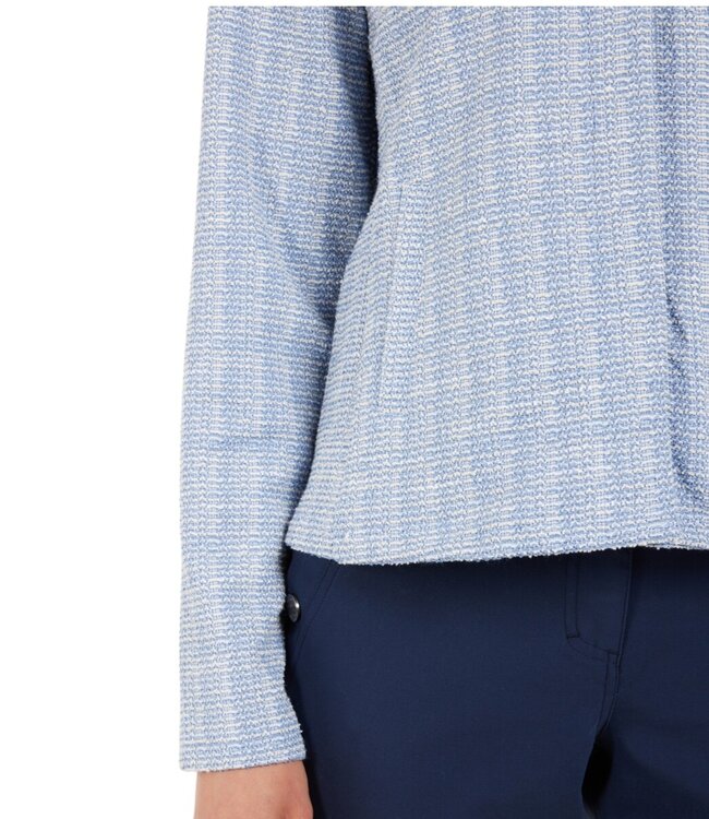 chique dames jasje gemeleerd blauw