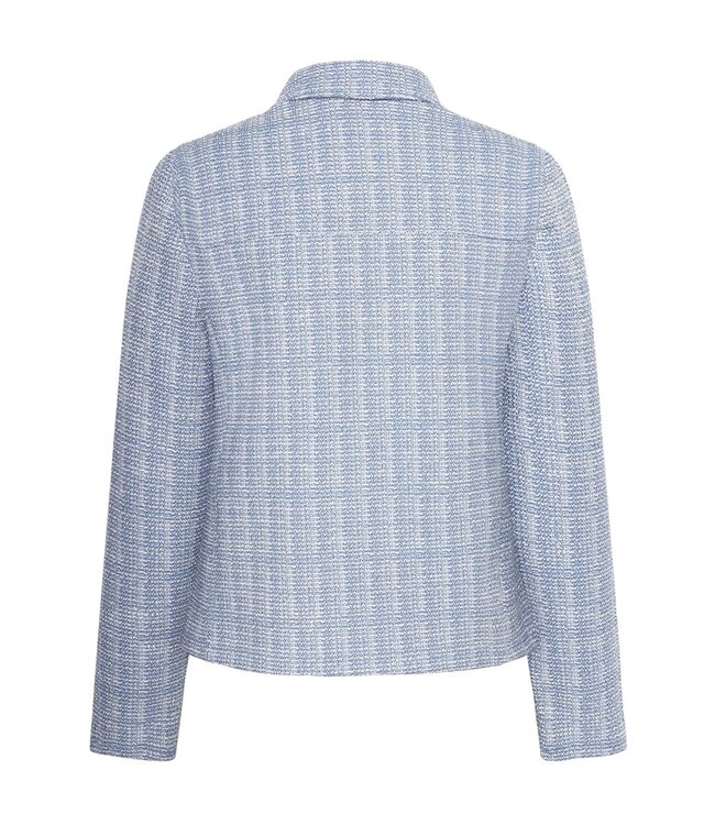 chique dames jasje gemeleerd blauw