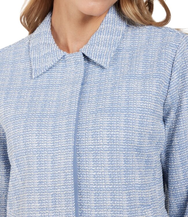 chique dames jasje gemeleerd blauw