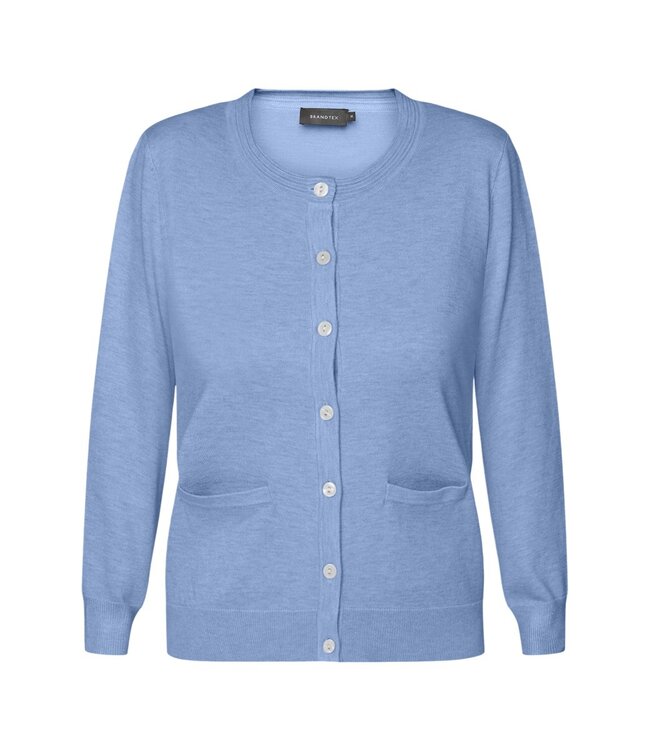 dames vest met knopen lichtblauw