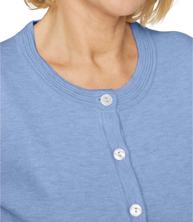 dames vest met knopen lichtblauw