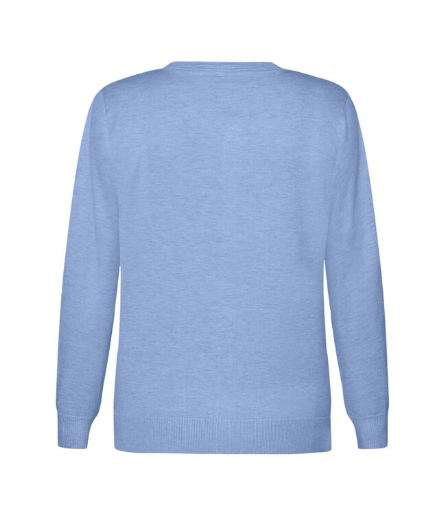 dames vest met knopen lichtblauw