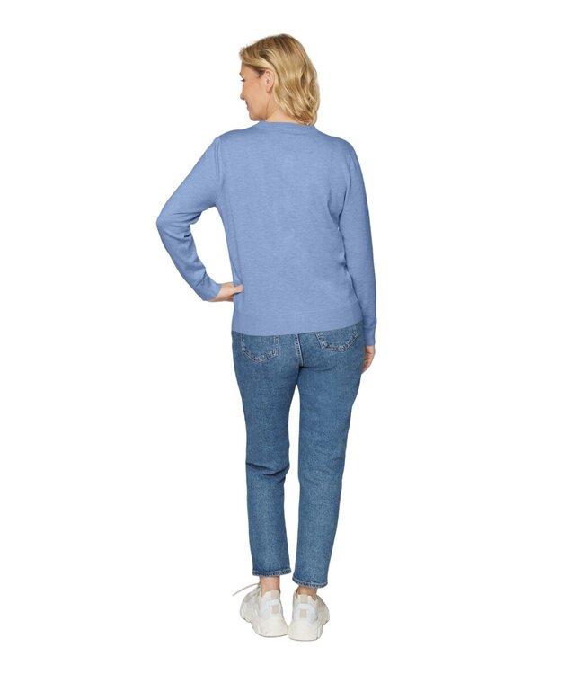 dames vest met knopen lichtblauw