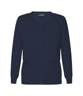 Brandtex. dames vest met knopen marine