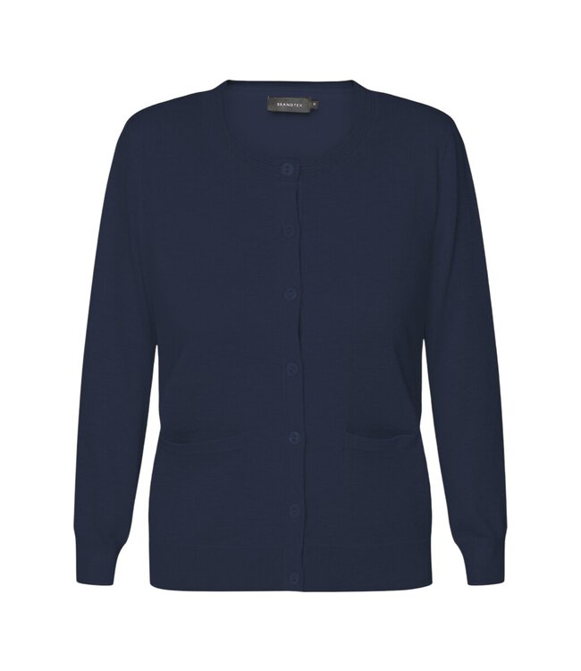 dames vest met knopen marine