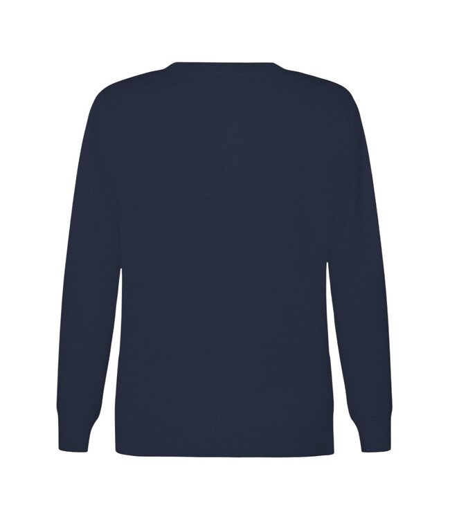 dames vest met knopen marine