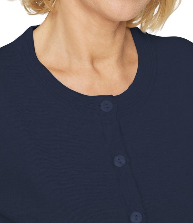 dames vest met knopen marine