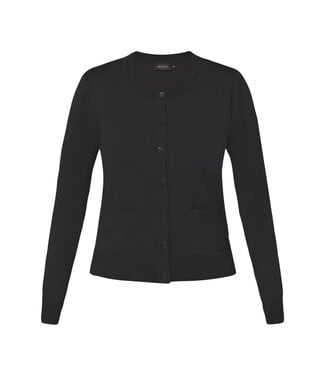 Brandtex. dames vest met knopen zwart Brandtex
