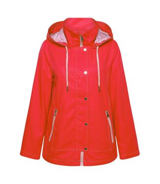 Brandtex. chique dames zomerjas met capuchon rood