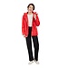 chique dames zomerjas met capuchon rood