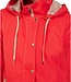 chique dames zomerjas met capuchon rood