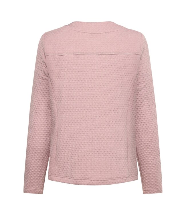 chique dames jasje knopen structuur roze