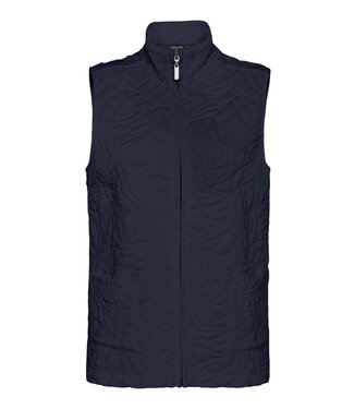 Signature dames gilet met ritssluiting en patroon marine