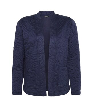 Signature open dames vest met patroon marine