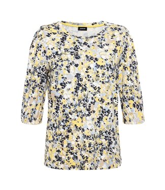 Jensen Denmark dames t- shirt paint- print geel